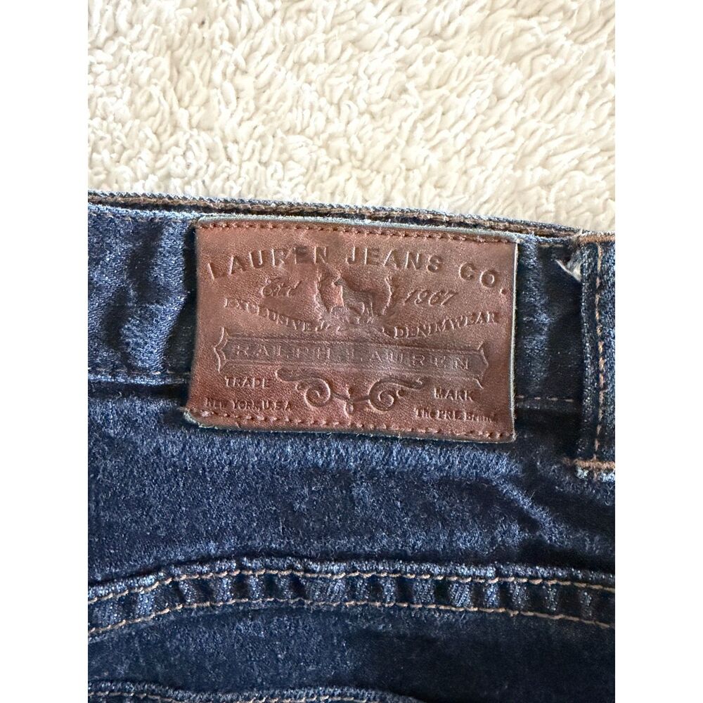 Lauren Jeans Co. Ralph Lauren Women's Size 12 Dark Wash Blue Denim Jeans